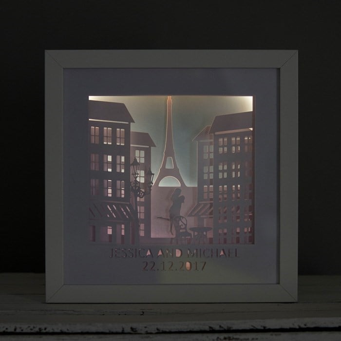 Papercut mood lights can capture (or perhaps embellish?) a romantic moment from your marriage.