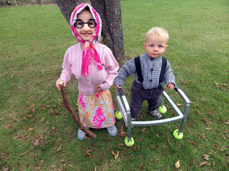 Old person Halloween costume for kids