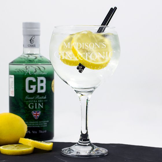 A personalised Gin and Tonic glass